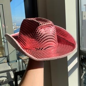 🤠 Hot Pink Sequin Cowboy Hat